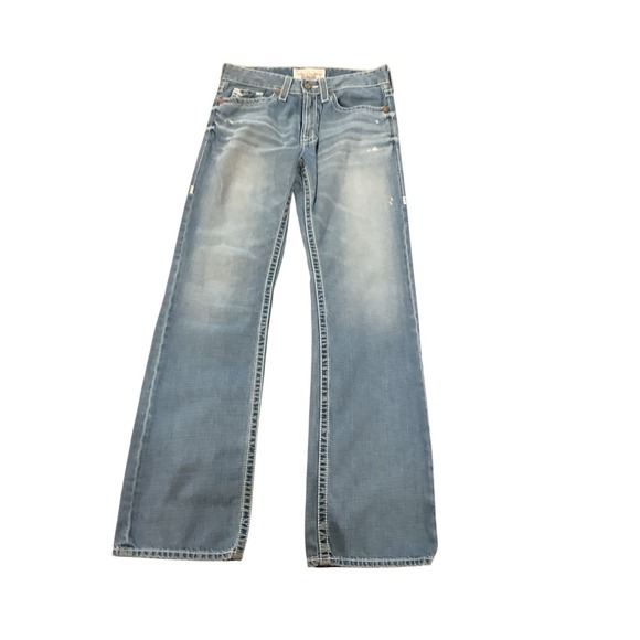 Big Star Jeans Mens 31x31 Blue Pioneer Washout Faded Whisker Thrashed Destroyed - Picture 1 of 6